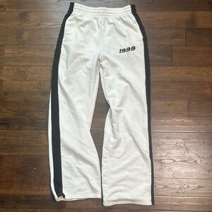 Charlotte Russe Black & White Track Pants